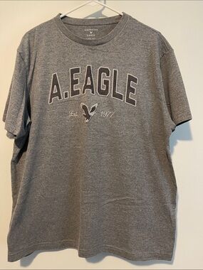 American Eagle Outfitters Gray A.Eagle Logo Crew Tee